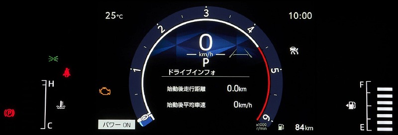 新型ハイエース9型 新設計の7インチTFT液晶センターディスプレイメーター