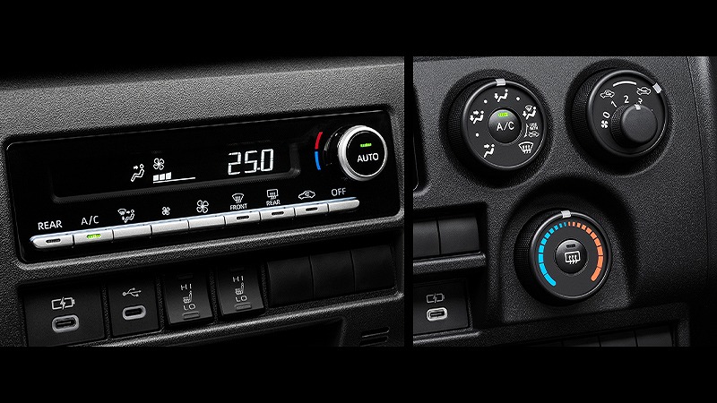 新型ハイエース9型 エアコン操作パネル S-GL / DX