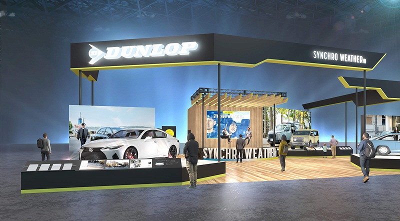 東京オートサロン2026_ダンロップブース（新型デリカD5カスタムが展示）